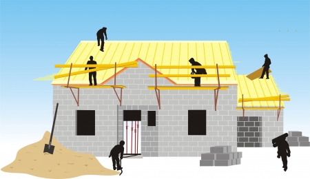 CONSTRUCTION AND REMODELINGのイラスト素材