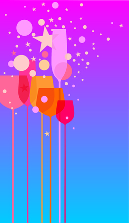 FESTIVE GLASSESのイラスト素材