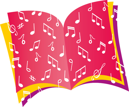 MUSICAL ACCOMPANIMENT MUSIC BOOKLETのイラスト素材