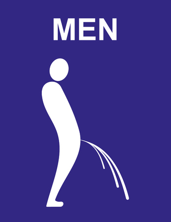 WC FOR MALE STAFFのイラスト素材