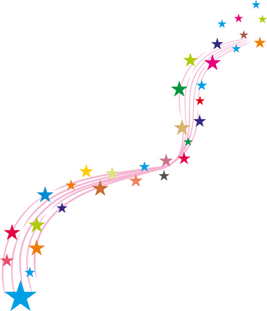 Colorful starts pattern.のイラスト素材