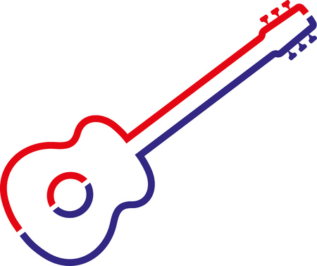Guitar icon isolated on whiteのイラスト素材