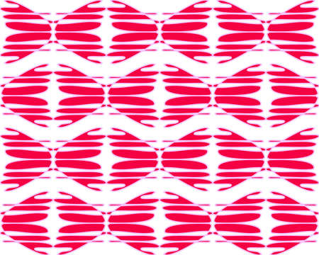 Abstract pink pattern with waves. Hand drawn simple seamless repeatable vector pattern.のイラスト素材