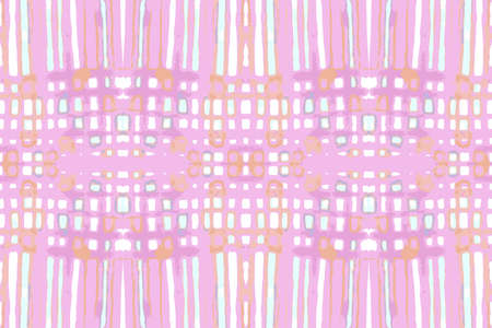 Artistic hand painted design in light colors. Seamless repeatable vector pattern.