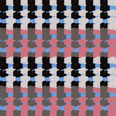 Artistic design in red, light blue, white and black. Seamless repeatable vector pattern.のイラスト素材