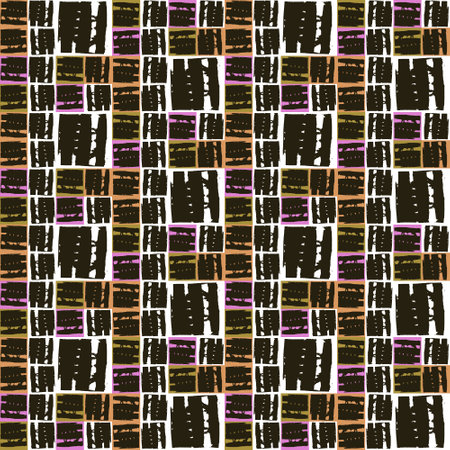 Colorful abstract pattern, seamless repeatable vector on white background.のイラスト素材
