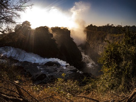 The Victoria Falls in Zimbabwe, Africaの写真素材