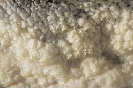 Close up of salt crystals in the Danakil Depression in Ethiopia, Africaの写真素材