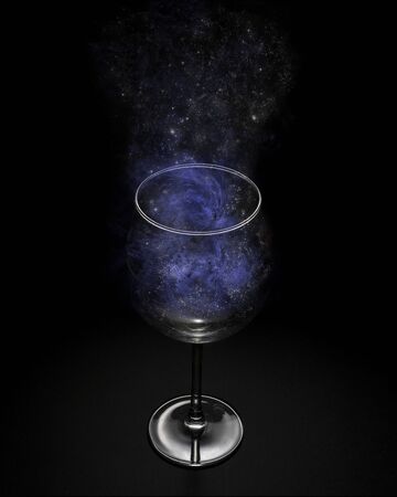 The whole cosmo in a wine glass.の写真素材
