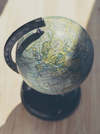 The world is my oyster. A vintage globe.の写真素材