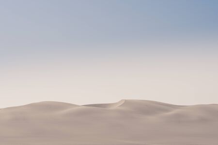 View of the Skeleton Coast desert dunes in the morning in Namibia in Africa.の写真素材