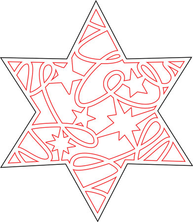 Christmas Tree Decoration Digital Vector File for Laser Cutter. Christmas Decoration.のイラスト素材
