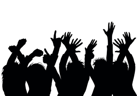 audience silhouetteのイラスト素材