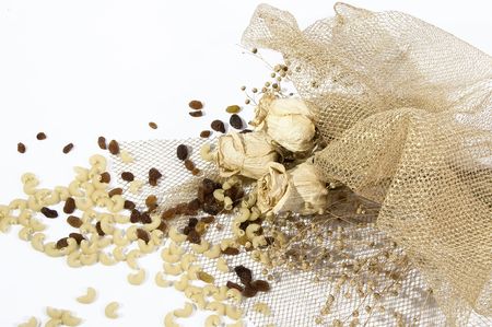 a bouquet of dry colors is in the beautiful wrappingの写真素材