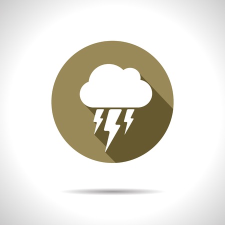 Vector brown flash icon. のイラスト素材
