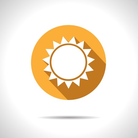 Vector orange sun icon. のイラスト素材