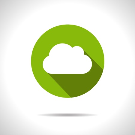 Vector green cloud icon. のイラスト素材