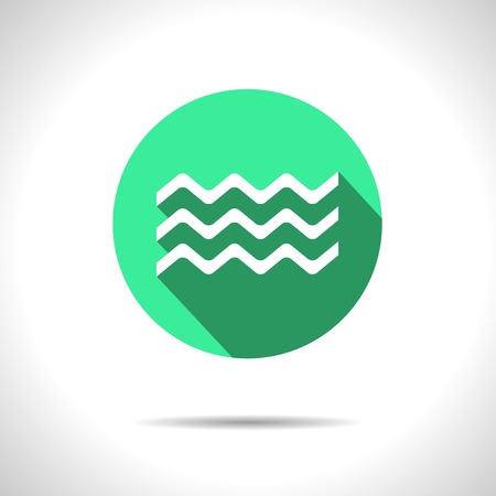 Vector green waves icon. のイラスト素材