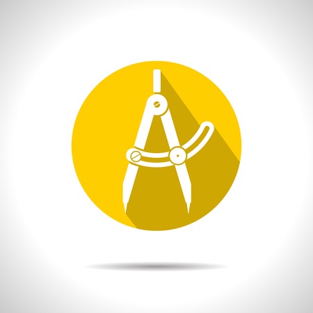 yellow compasses icon. のイラスト素材