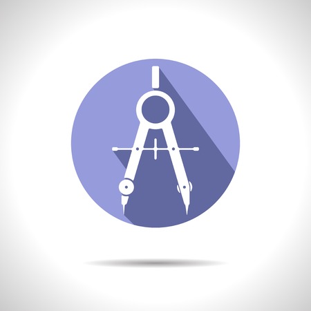blue compasses icon. のイラスト素材