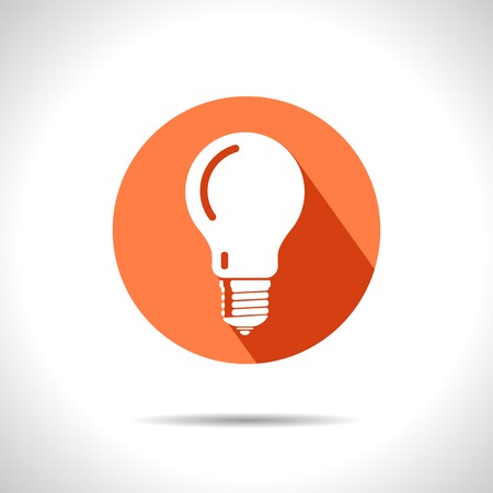 orange lightbulb orange icon. のイラスト素材