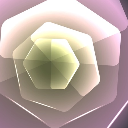 Vector abstract background with hexagonal flower. のイラスト素材