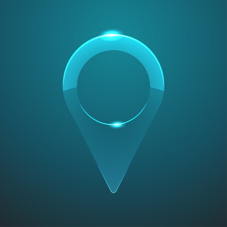 Vector glass navigation icon. のイラスト素材