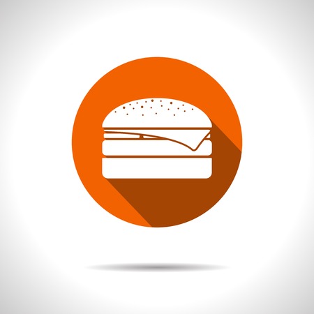 Vector orange burger icon.のイラスト素材