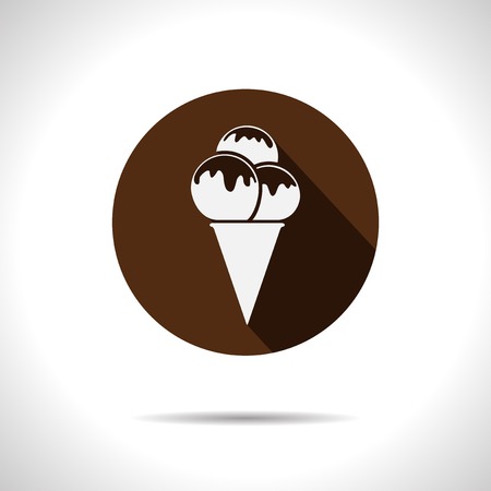 Vector chocolate ice-cream icon.のイラスト素材