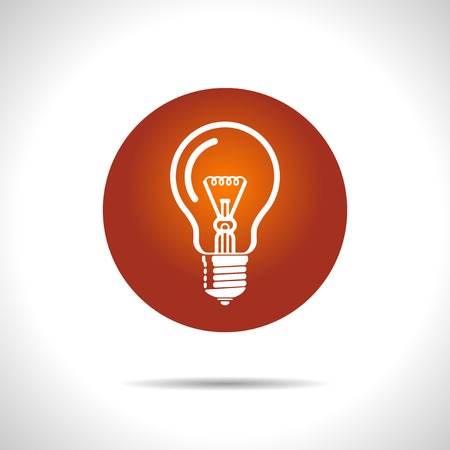 Vector red light lamp icon. のイラスト素材