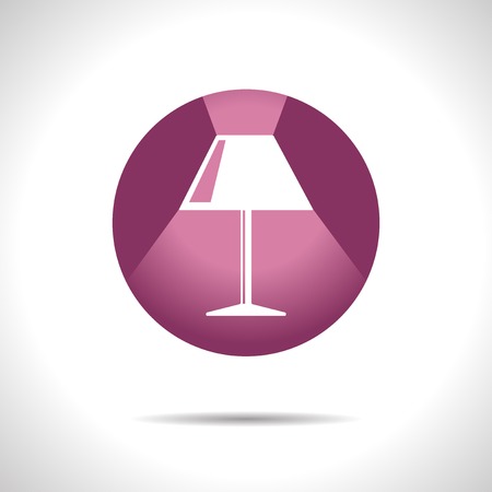 Vector violet reading-lamp icon.のイラスト素材
