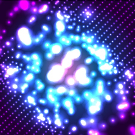 Vector abstract glowing blue micro cosmos background.のイラスト素材