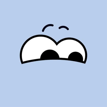 Vector cartoon eyes. light blue.のイラスト素材