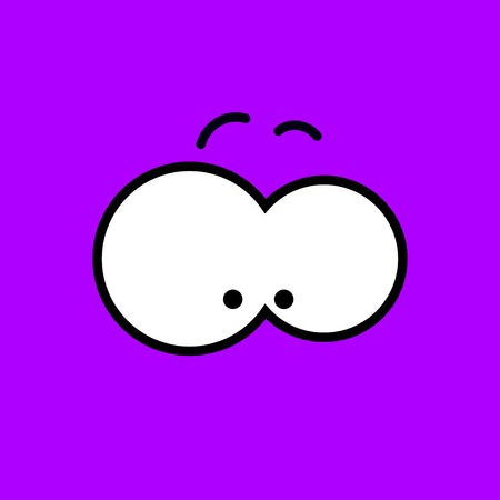 Vector cartoon eyes. Violet. のイラスト素材