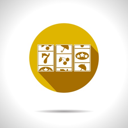 Vector yellow slot icon. Eps10のイラスト素材