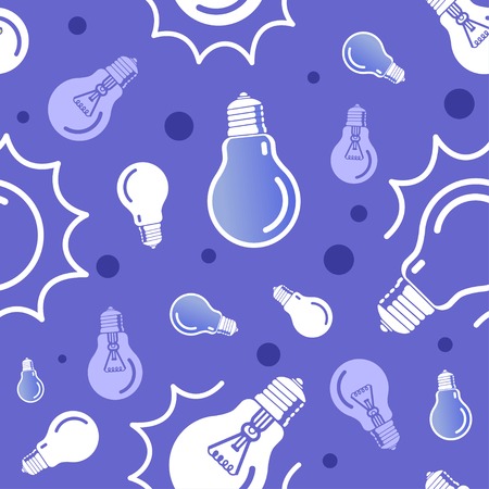 Vector flat seamless blue lamp pattern  Eps10のイラスト素材