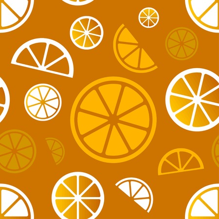 Vector seamless orange flat citrus pattern  Eps10のイラスト素材
