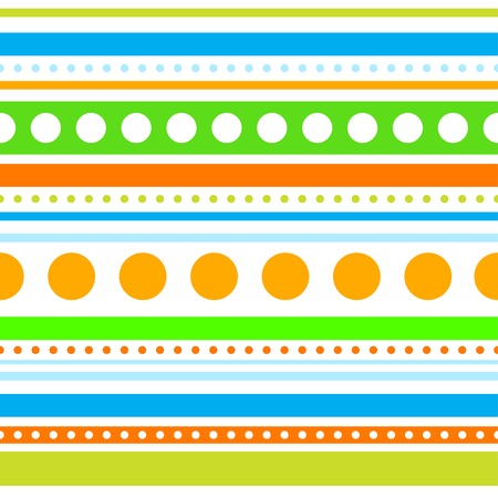 Vector horizontal stripes and circles seamless pattern  Eps10のイラスト素材