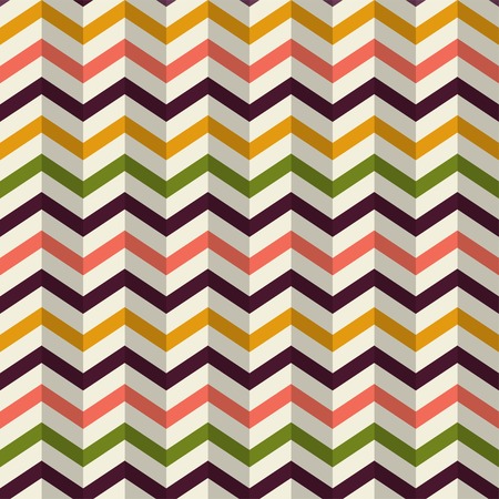 Vector retro color zigzag seamless pattern  Eps10のイラスト素材