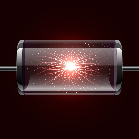 Vector colored glass bulb with cosmos inside  Eps10のイラスト素材