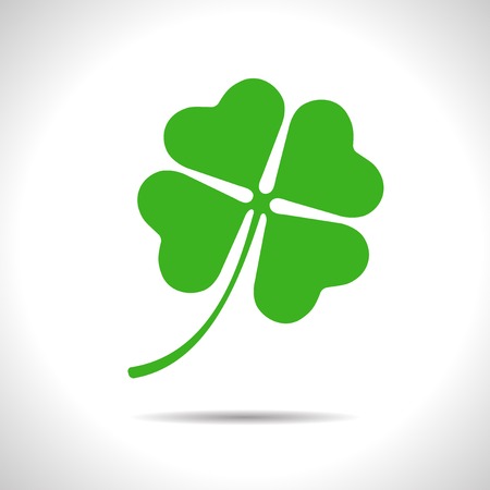 Vector flat isolate green clover icon  Eps10のイラスト素材