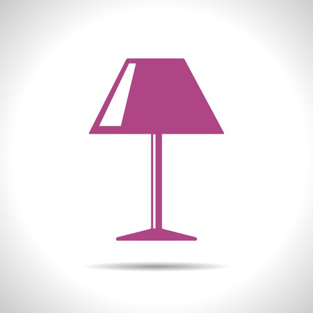 Vector flat isolate violet reading-lamp icon  Eps10のイラスト素材