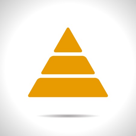 Vector flat isolate orange pyramid icon  Eps10のイラスト素材