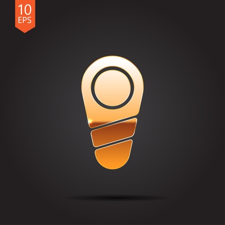 Vector gold newborn icon isolated on dark background. Eps10のイラスト素材