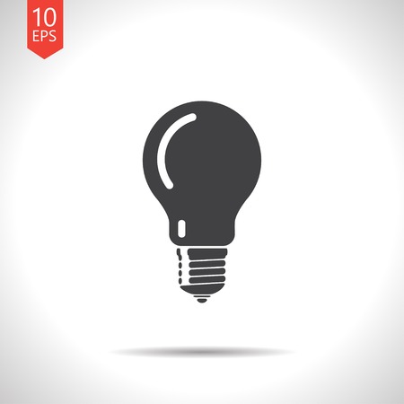 Vector lightbulb blue icon. のイラスト素材
