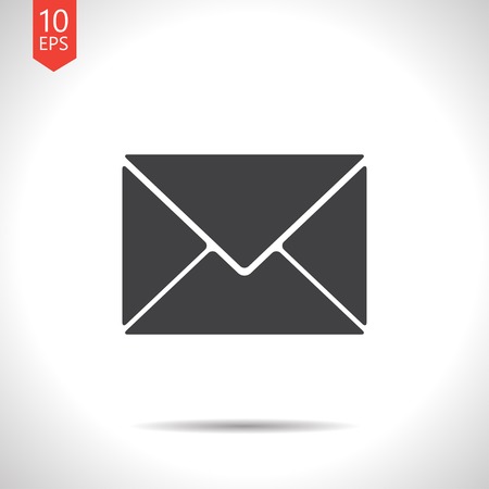 Vector flat mail icon isolated on white. Eps10のイラスト素材