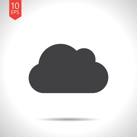 Vector flat cloud icon  isolated on white. Eps10のイラスト素材