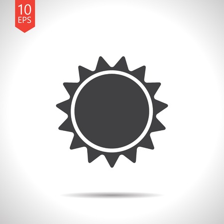 Vector flat  sun icon  isolated on white. Eps10のイラスト素材