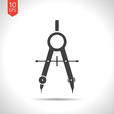Vector flat  compasses icon isolated on white. Eps10のイラスト素材
