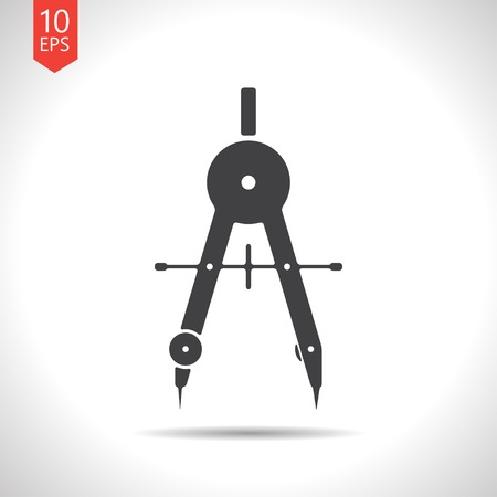 Vector flat  compasses icon isolated on white. Eps10のイラスト素材